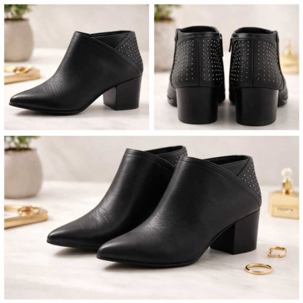 Black Studded Ankle Boots